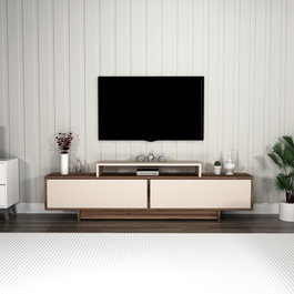 Hanah Home Soporte de TV Nogal claro y beige